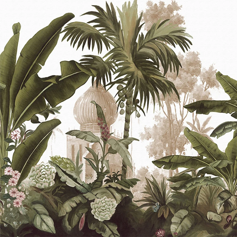 European-Style-Retro-3D-Mural-Wall-Paper-Rain-Forest-Plant-Fresco-Living-Room-Restaurant-Background-Wall (4)