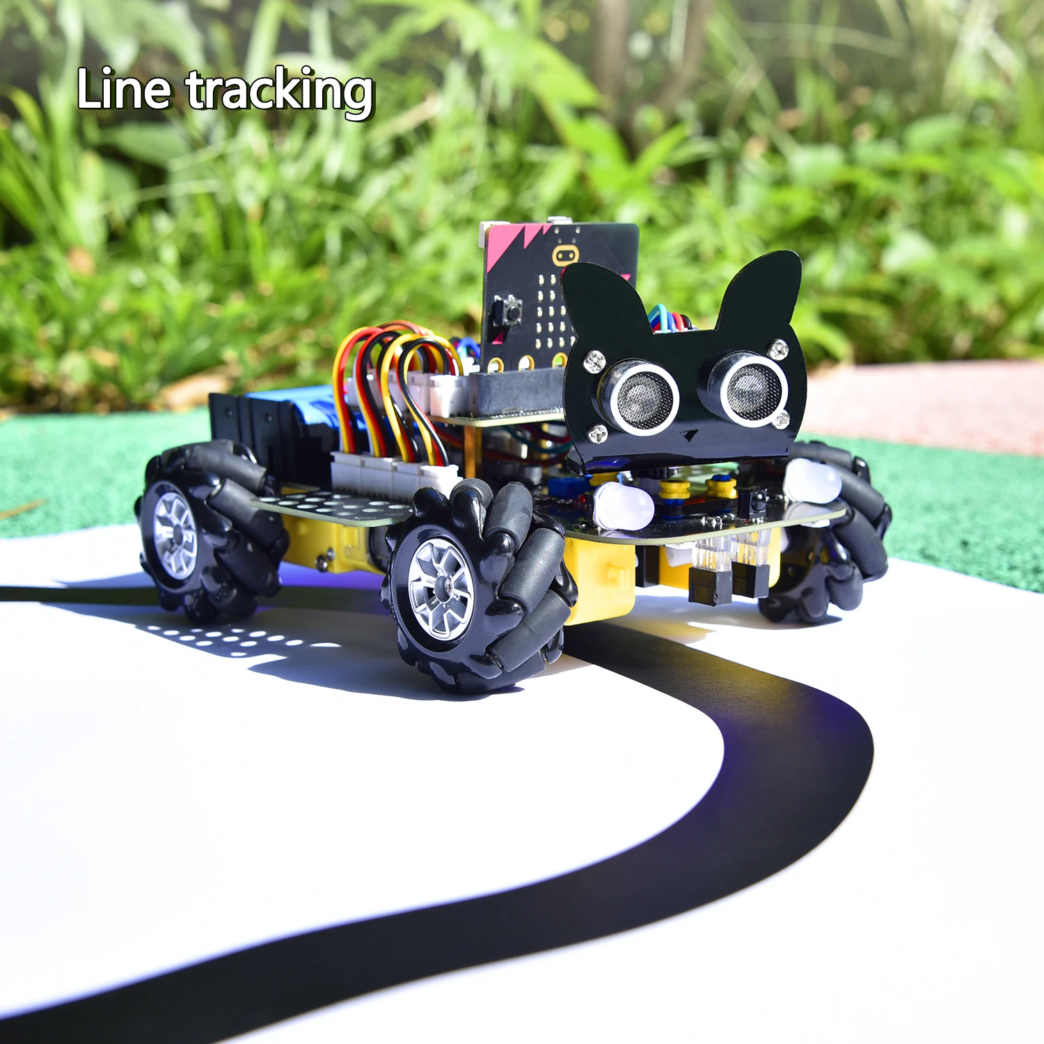 Keyestudio Mecanum Wheel Robot Micro:bit Robot Car Diy Electronic Kit Support APP Control and Make Code program