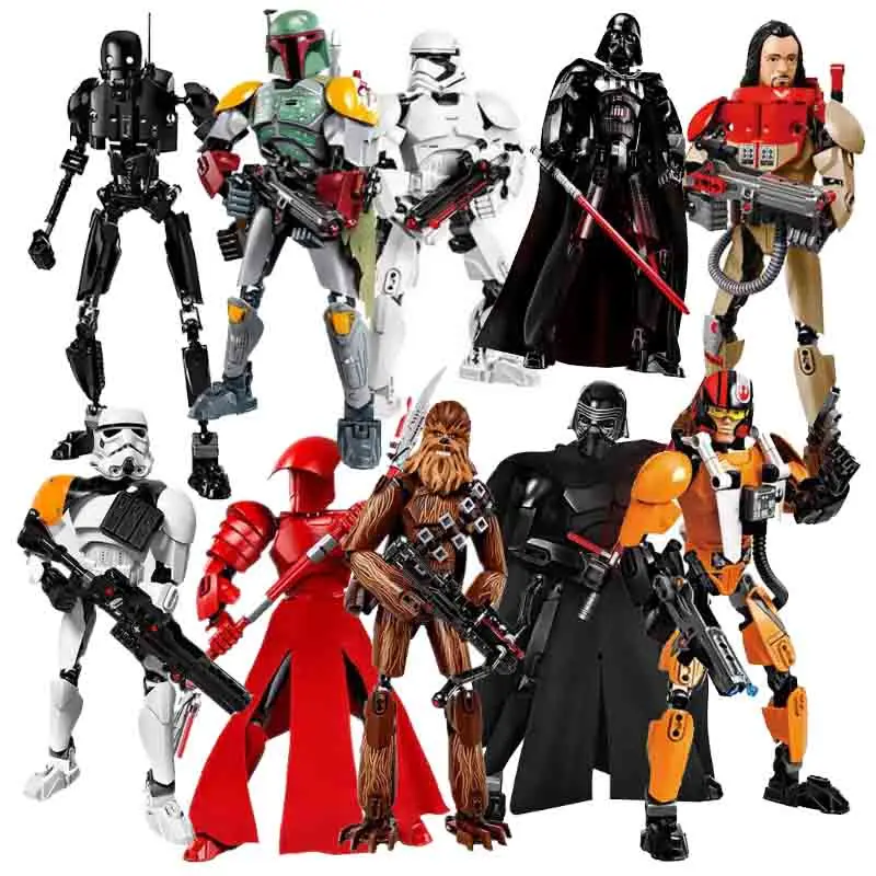 

Single Sale Star Wars Building Block Han Solo Luke Darth Vader Yoda Leia R2d2 Toys Compatible Starwars Figures