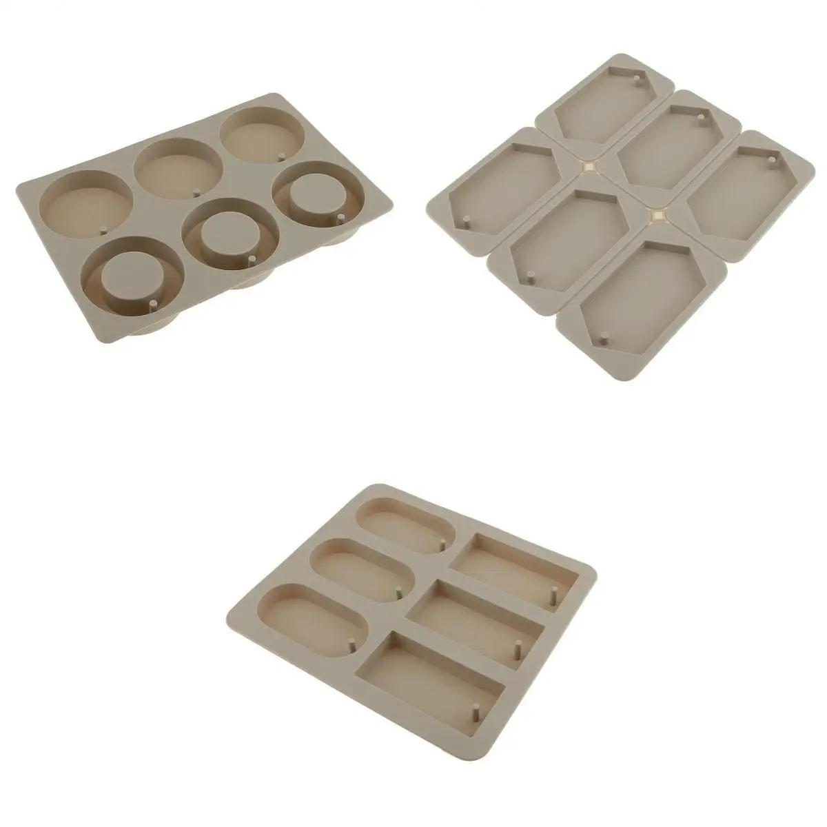 3Pcs Jewelry Casting Mold 18 Cavities Cabochon Silicon Mould with Hanging Hole for Resin Jewelry Making DIY Craft