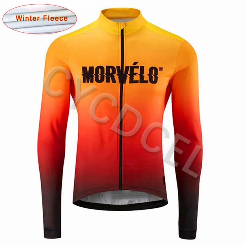 Morvelo мужские флисовые Теплые майки с длинным рукавом для велоспорта Mtb Одежда для велоспорта - Цвет: 7