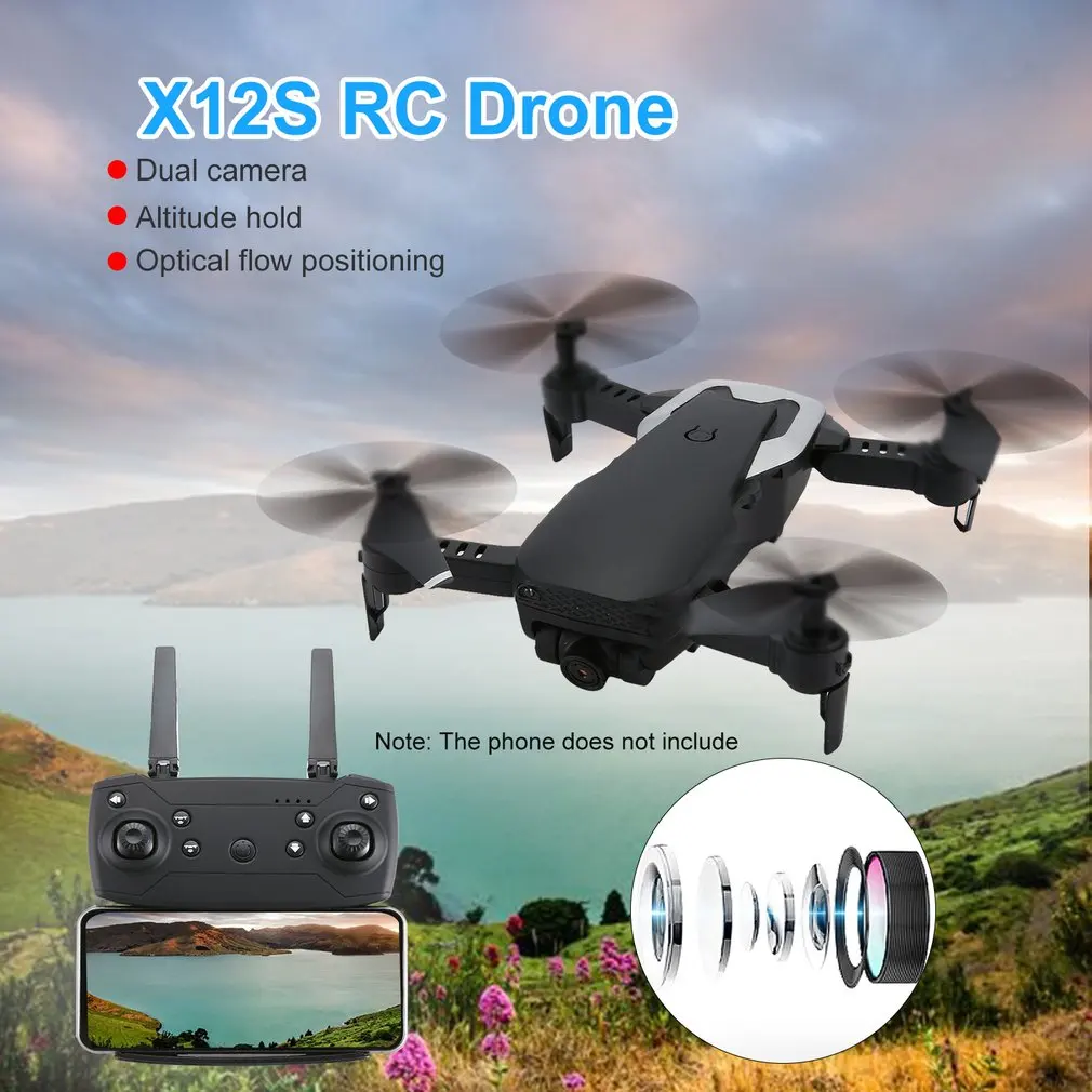 X12S складной Дрон с камерой 4 K/1080 P HD 4 оси оптического потока WiFi FPV Дрон RC самолет высота удержания вертолет
