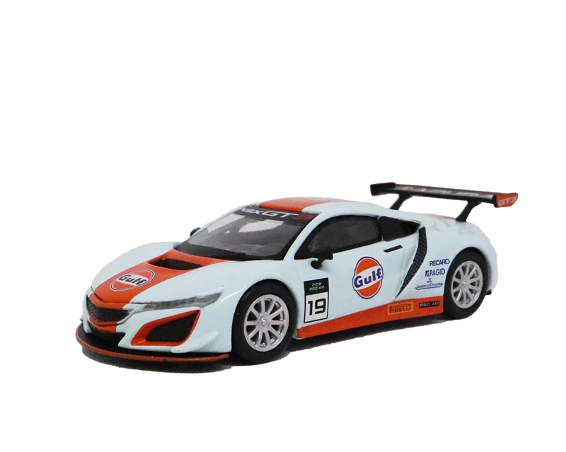 1: 64 MINI GT Honda Civic type R NSX GT3 McLaren Senna Onyx Toyota выше Panagi Huayra Nissan Skyline R35 литой модельный автомобиль - Цвет: NSX GT3 Gulf