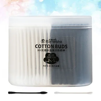 

300pcs Frosted Box-packed Cotton Buds Multipurpose Double-Head Swabs Cleaning Makeup Tool