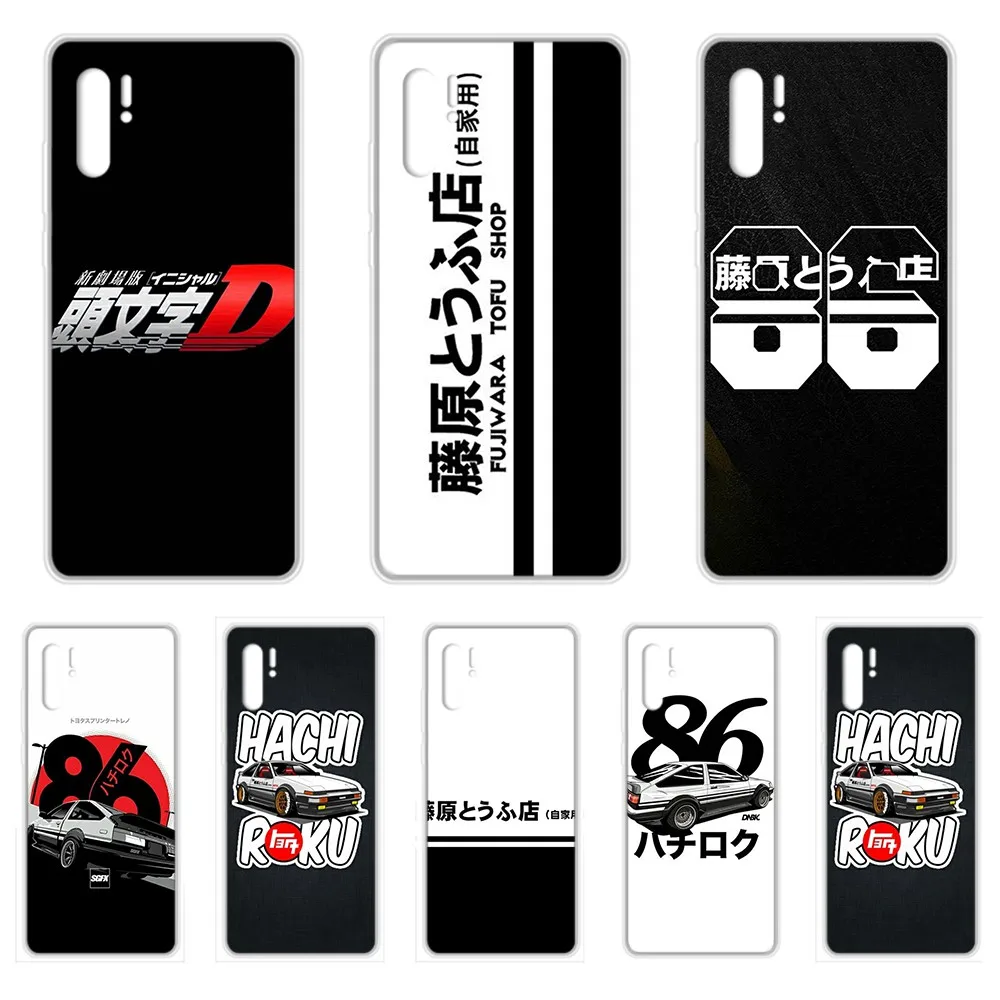 

Initial D Tau man chi D Etui Transparent Phone Case cover For HUAWEI 5t p 8 9 10 20 30 40 P pro Smart 2017 2019 Z lite