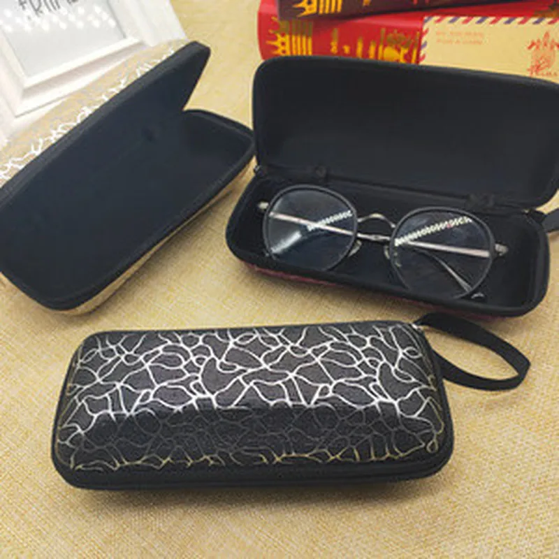 Новинка 1 шт. коробка для очков на молнии в полоску унисекс защитный чехол