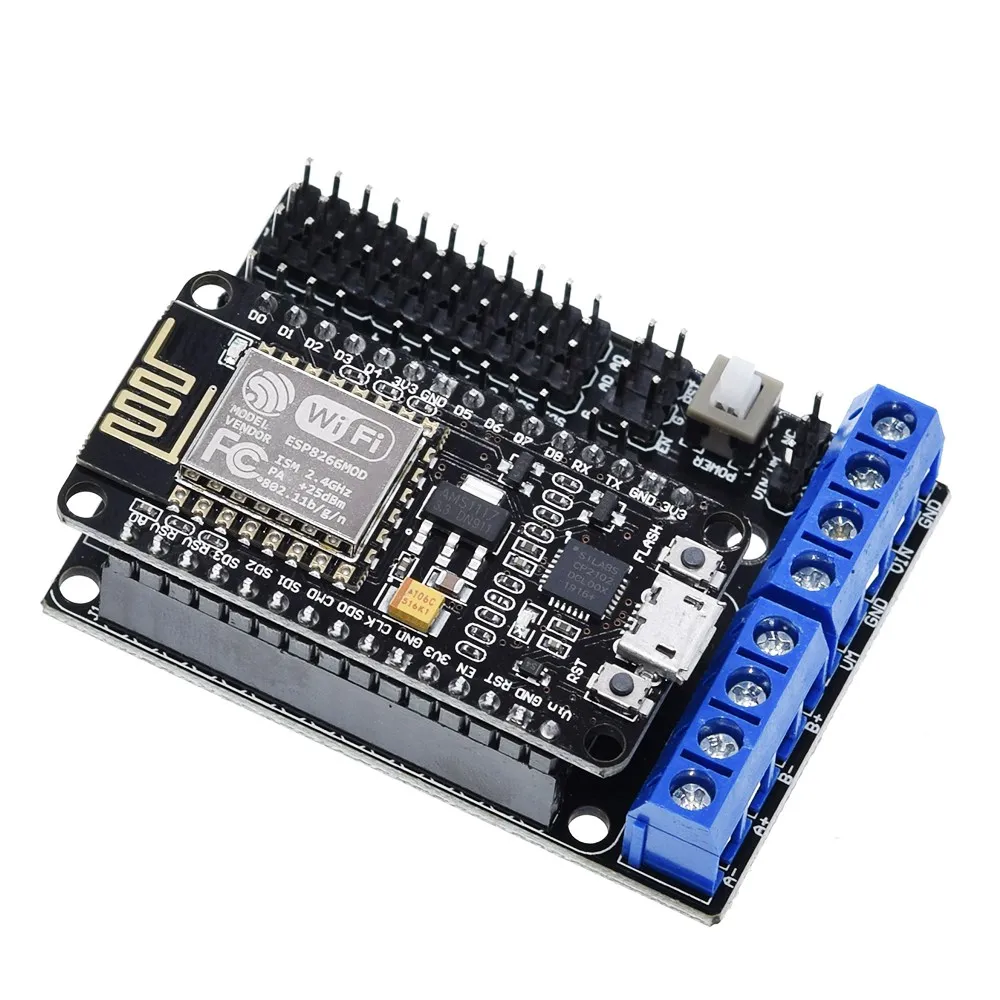 NodeMCU щит для платы двигателя L293D ESP 12E от ESP8266 изолятор балки встряхивая комплект diy