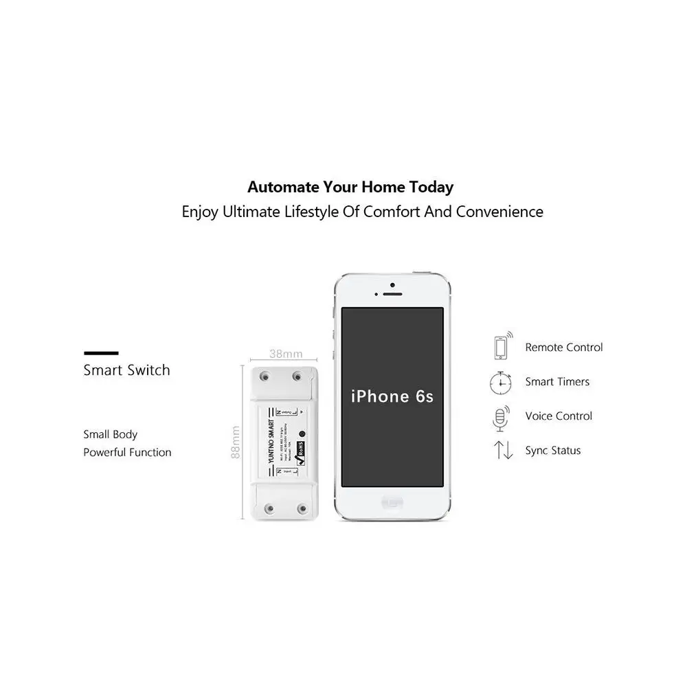 1/4Pcs DIY Wi-Fi Smart Light Switch Universal Breaker Timer Ewelink APP Wireless Remote Control Works With Alexa Google Home