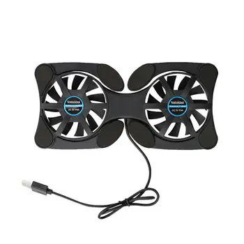 

Foldable USB Cooling Fan Mini Octopus Notebook Koeler Cooling Pad Veiligheid Stand Dubbele Fans Voor 7-15 inch Notebook laptop