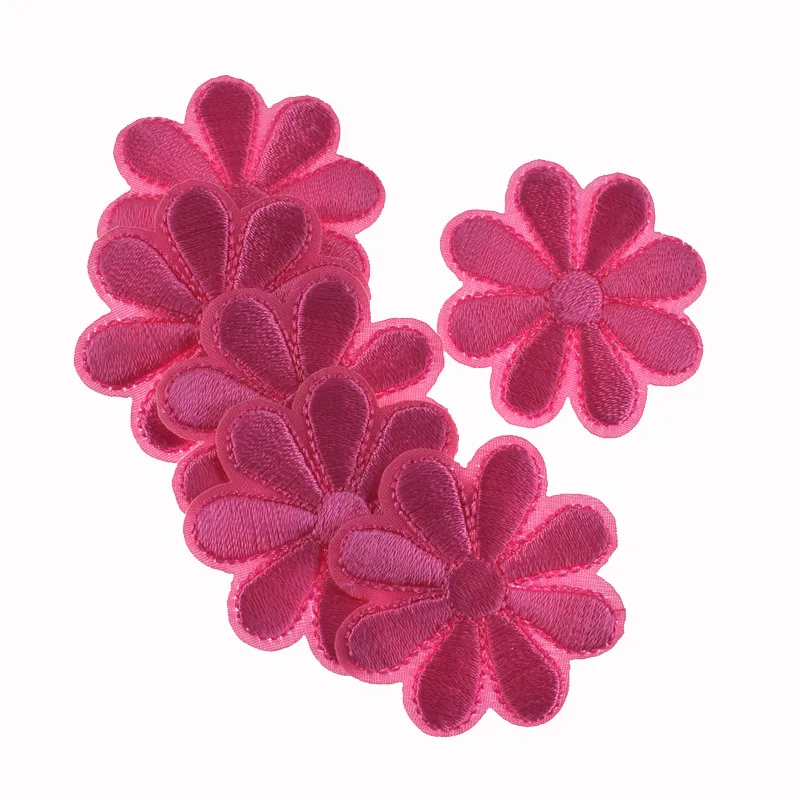 10PCS Embroidery Daisy Sunflower Flowers Sew Iron On Patches Badges Daisy  For Dresses Bag Hat Jeans Clothes Applique DIY Crafts