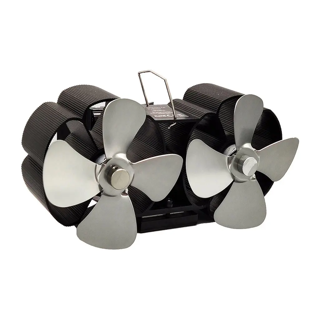 Magnetic 8 blades Мини-вентилятор для печки, бесшумный вентилятор с тепловым питанием, вентилятор для камина с древесным бревном, вентилятор для очень маленького пространства, тепловая мощность - Цвет: Magnetic 8 blades