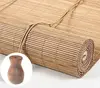 12pcs Brown Wood Tassel for Window Blinds White Cord Knobs Wooden Hanging Ball Pulls for Curtain Craft 4