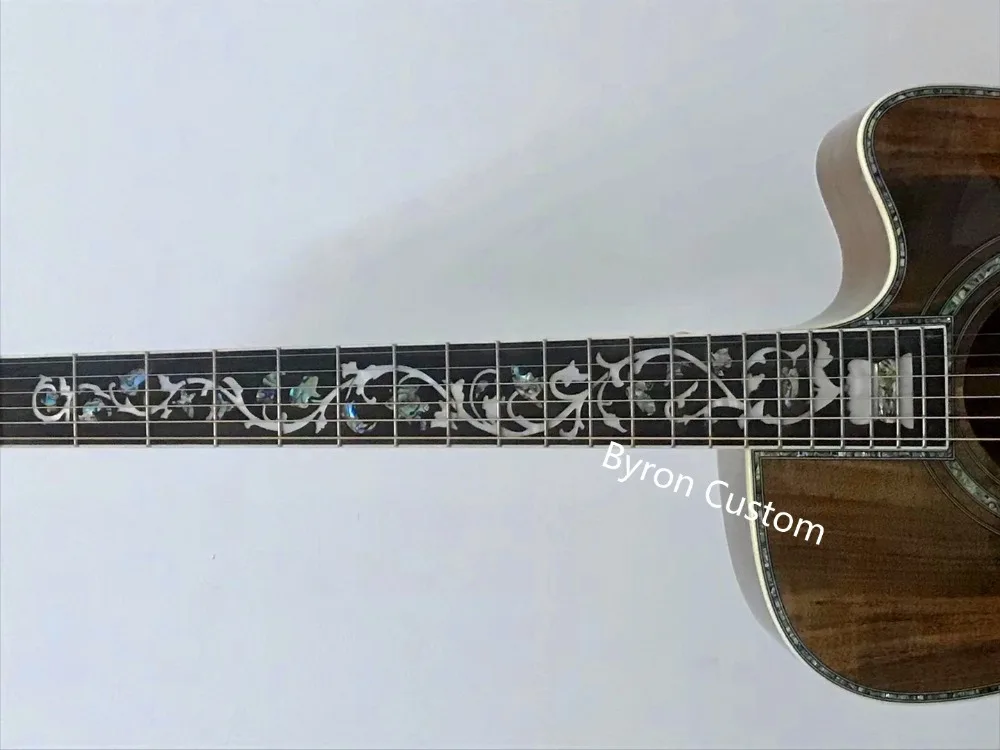 Профессиональная акустическая гитара dreadnought 41 дюймов solid koa fancy акустическая электрогитара