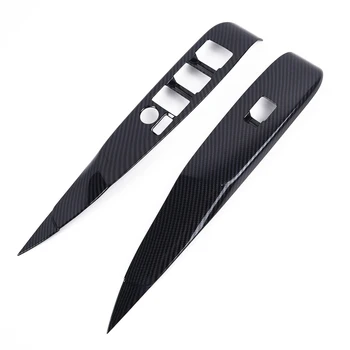 

4pcs Window panel trim Switch Panel Sticker Replacement Black Waterproof