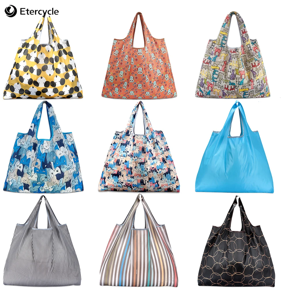 

Ladies Foldable Shopping Bag Multicolor Storage Bags Environmental Foldable Reusable Tote Bag Kitchen Storage