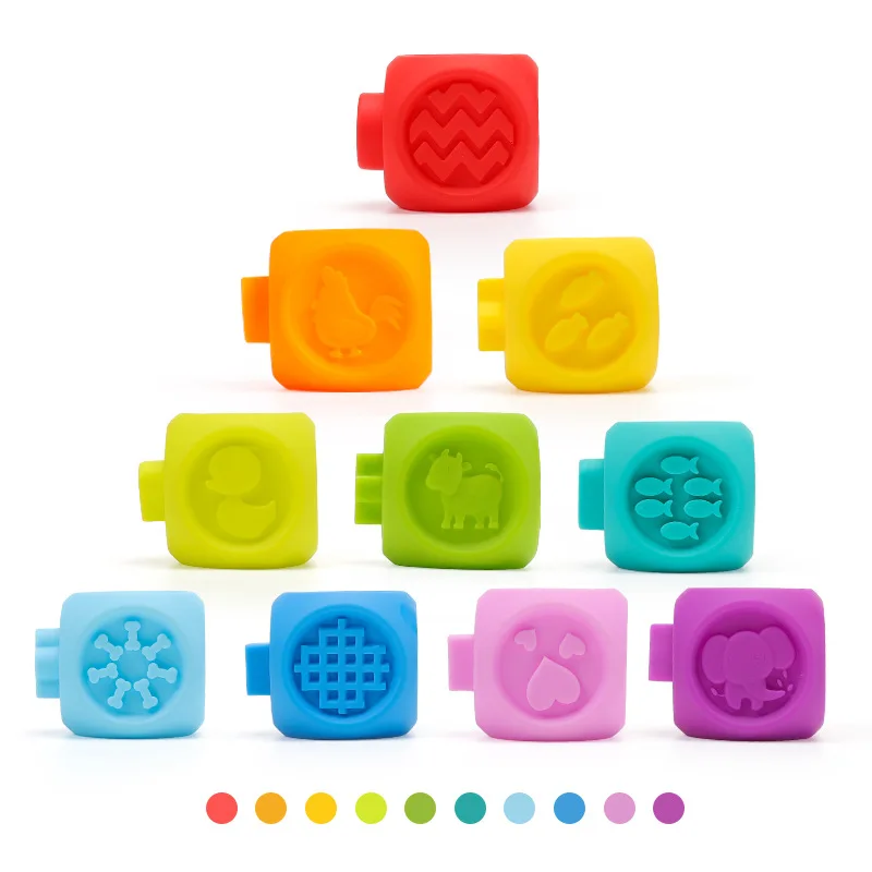 

Children Building Blocks Toy xi zao qiu-Teether Soft 0-3-5-8-Month Baby 7 Educational Hand Ball Can Be Boiled