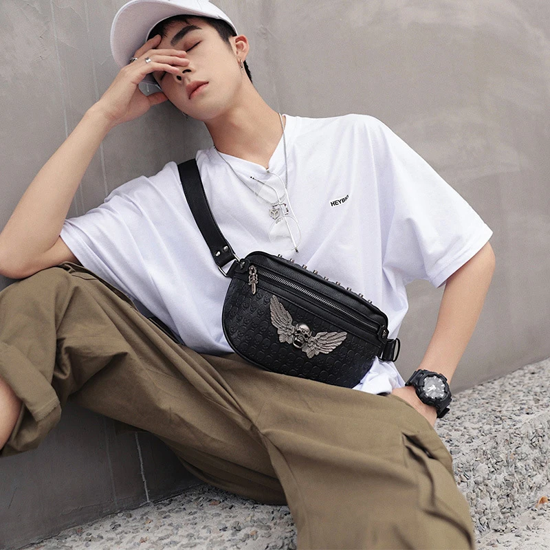 Поясная Сумка унисекс с заклепками Роскошный кошелек на талию для женщин бананка