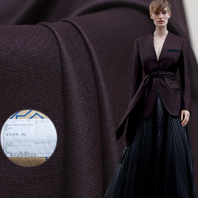 Белый Waxberry фиолетовый Twill эластичная камвольная шерстяная ткань материалы для