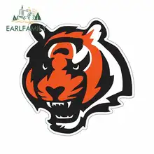 EARLFAMILY 13cm x 12.8cm Cartoon Angry Tiger Car Stickers Vinyl JDM Waterproof Anime RV VAN 3D DIY Fine Decal Car Accessories