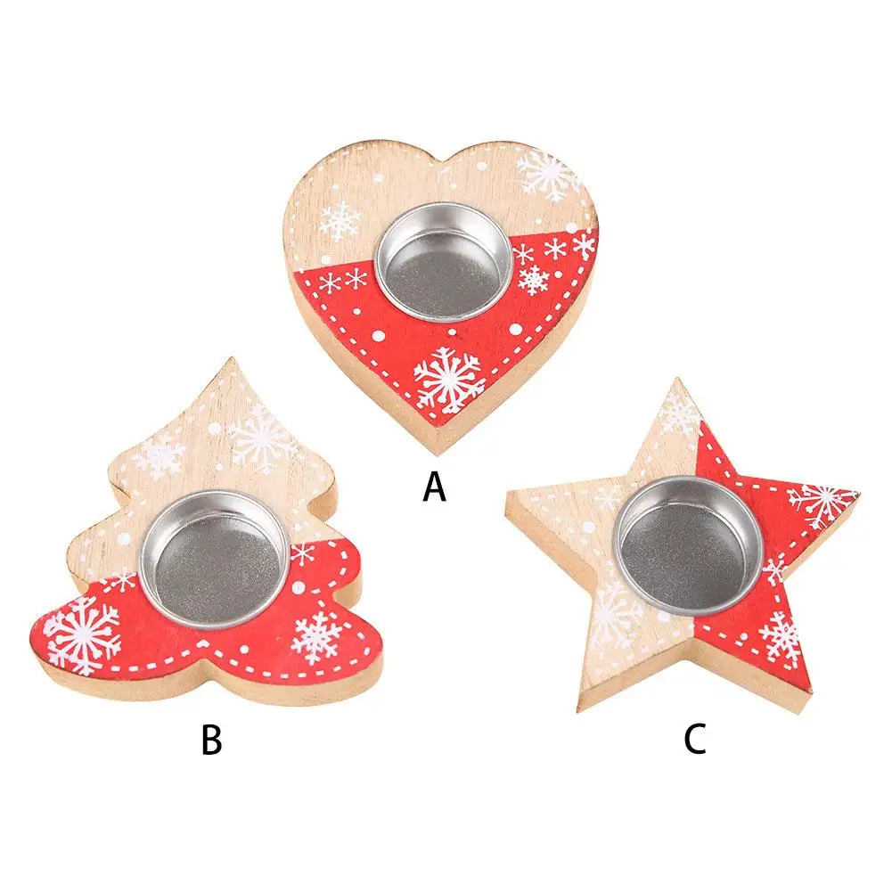 

Nordic Stars Christmas Tree Love Candlestick Christmas Candlestick Wooden Candlestick Christmas Ornaments