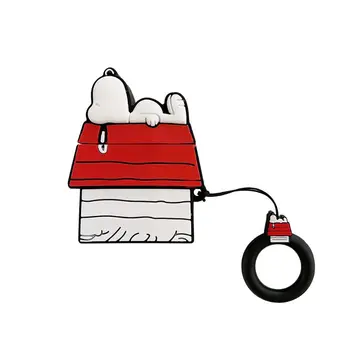 

Unique Roof Pattern Soft Silicone Protective Cover Shockproof Case Skin with Lanyard for Airpods 1/2 Charging Box Accessories