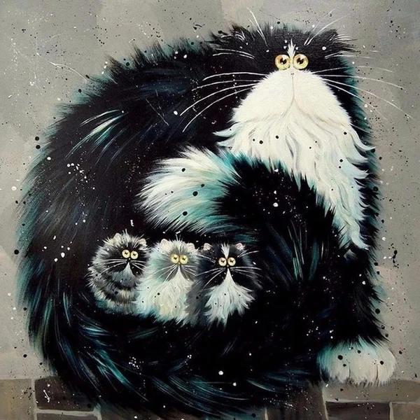 

5D DIY Diamond Painting CAT Handmade Gift Picture Of Rhinestones Full Animal Diamond Home Decor