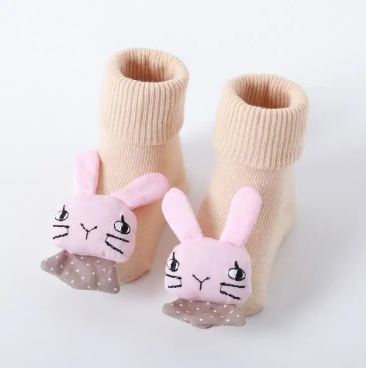 Детские для мальчиком и девочек с животными Носки для маленьких не скользящие по полу носки для ног Носки 6 цвета; 2 размера; 0-3years tz04