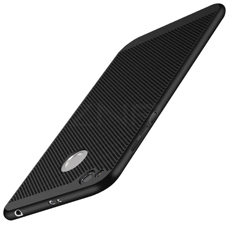 Black Ультратонкий сетчатый теплорассеивающий чехол для Xiaomi Redmi 4X5 Plus Note 5 Pro 6 Pro Чехол для Redmi 6A 6 Pro S2 чехол для телефона s - Цвет: Black