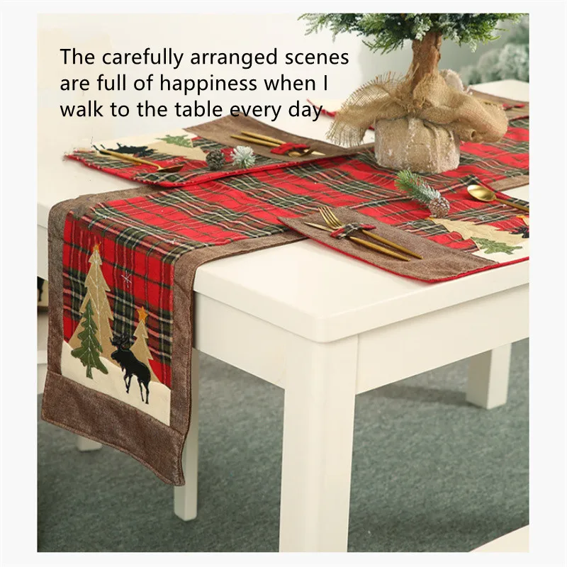 New Christmas Decorations Christmas Tablecloths High-quality Cloth Placemats Insulation Cloth Matsdining TableNew Year Gifts New Christmas Decorations Christmas Tablecloths High-quality Cloth Placemats Insulation Cloth Matsdining TableNew Year Gifts