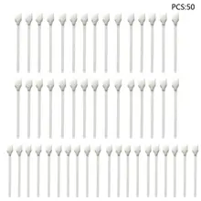 50 шт./упак. белый наконечник Пены тампон для чистки сенсорного экрана с большим прямоугольным головка со спонжем