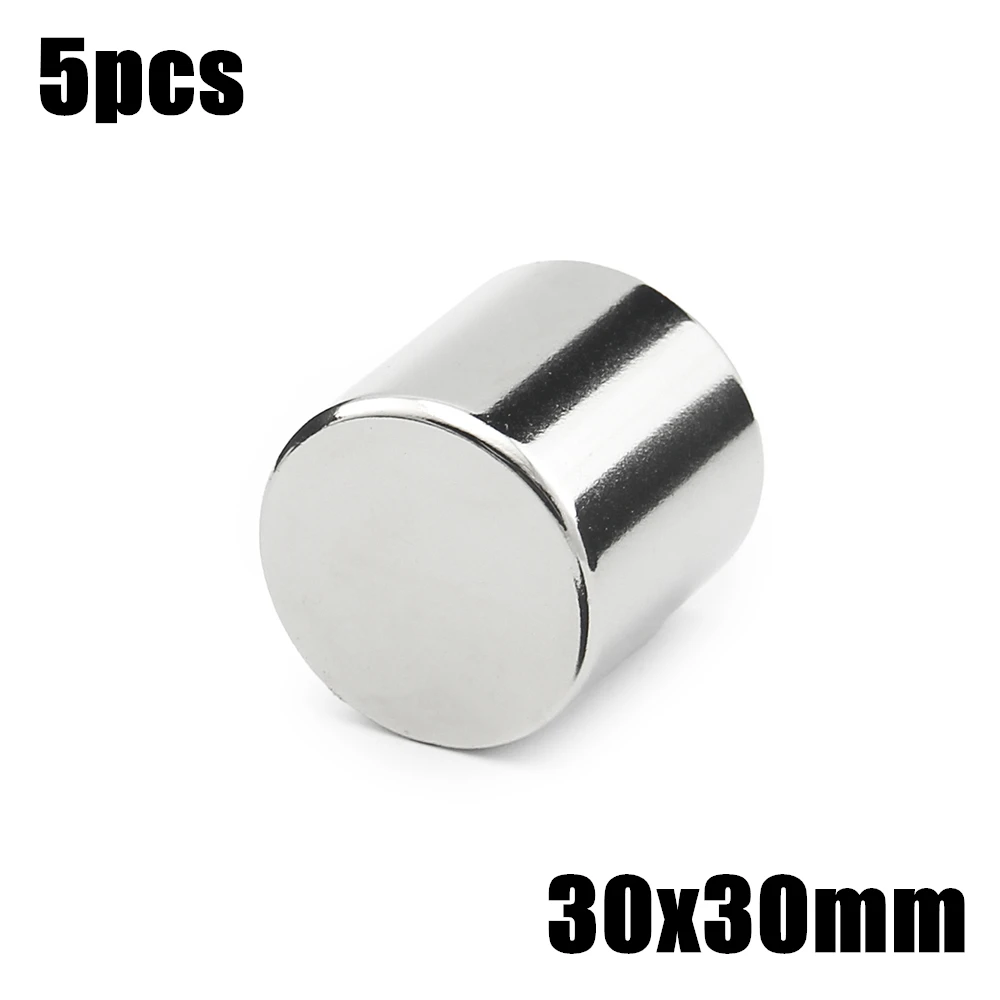 

5pcs 30x30mm Super Powerful Strong Bulk Small Round NdFeB Neodymium Disc Magnets Dia 30mm x 30mm N35 Rare Earth NdFeB Magnet