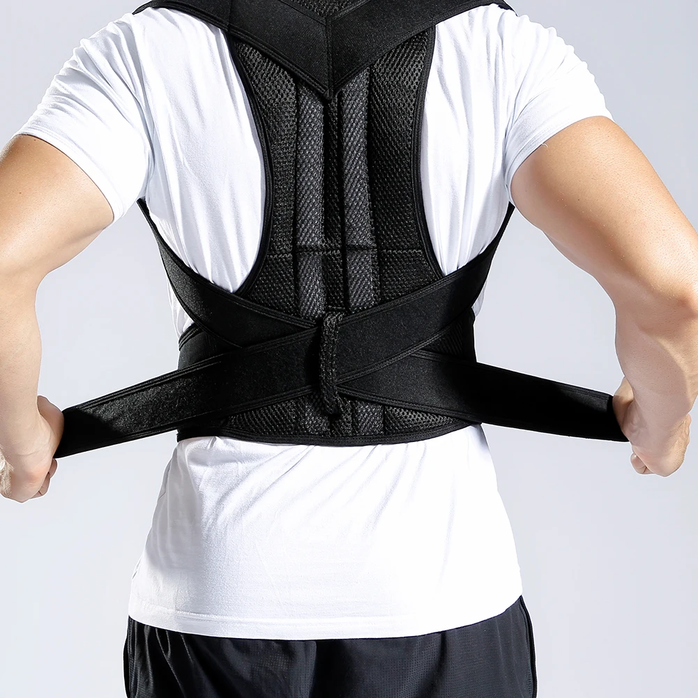 

Dropshipping Unisex Adjustable posture Corrector Shoulder Back Brace Support Lumbar Spine Support Belt Posture Correction