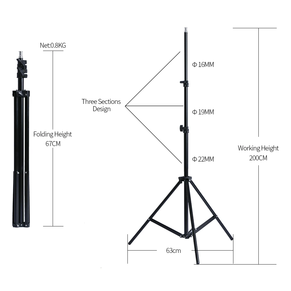 Softbox para Fotografia Peças de Lâmpadas Acessórios para Fotografia Kit de Iluminação Contínua com 2 Lâmpada Única Suporte Iluminação 50 cm x 70cm - Image 3