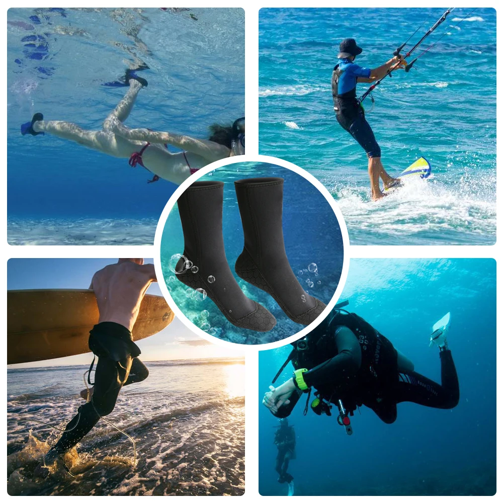 SFIT носки для дайвинга, Пляжные Носки, ботинки, 3 мм, Неопреновая водонепроницаемая обувь, пляжные ботиночки, согревающие, для подводного плавания, дайвинга, серфинга, ботинки для мужчин и женщин