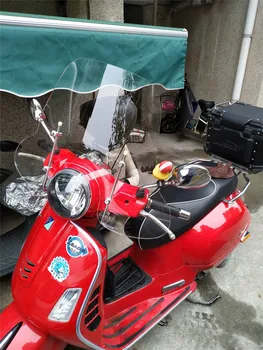 

50CM Acrylic Front Windscreen Motorcycle Screen Windshield Wind Deflector Cover for VESPA GTS 300 Modified Transparent