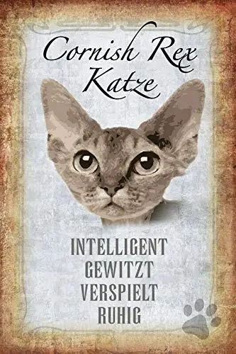 

Cornish Rex Cat Cat Theme Metal Tin Sign 8x12 Inch Home Kitchen Travel Decor Retro Tin Sign