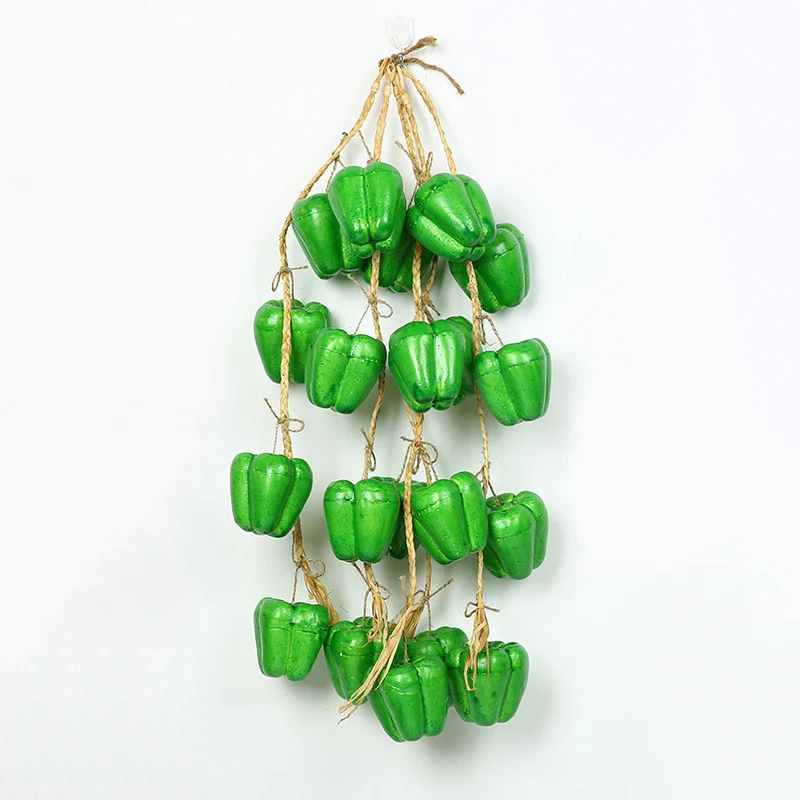 Green Bell Pepper Erxiaobao 5 шт./лот искусственные овощи поддельные стены Тыква картофель Чили огурец морковь Баклажан дома ферма дом осень Декор - Цвет: Green Bell Pepper