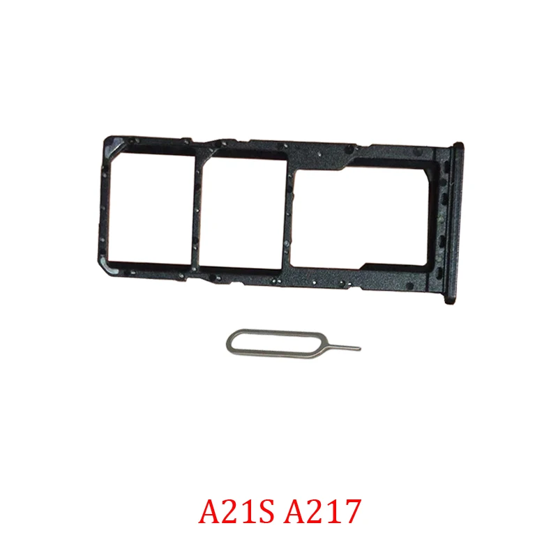 Bandeja de ranura para tarjeta Sim para teléfono Samsung Galaxy, adaptador de soporte de tarjeta Micro SD, color negro, nuevo, Original, para Samsung Galaxy A21s, A217F, A217M, A217N