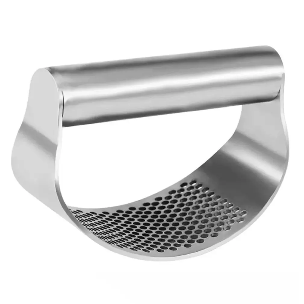 Ring Garlic Press Kitchen Tools Ergonomics Stainless Steel Quick Ginger Movable Extrusion Plate | Дом и сад