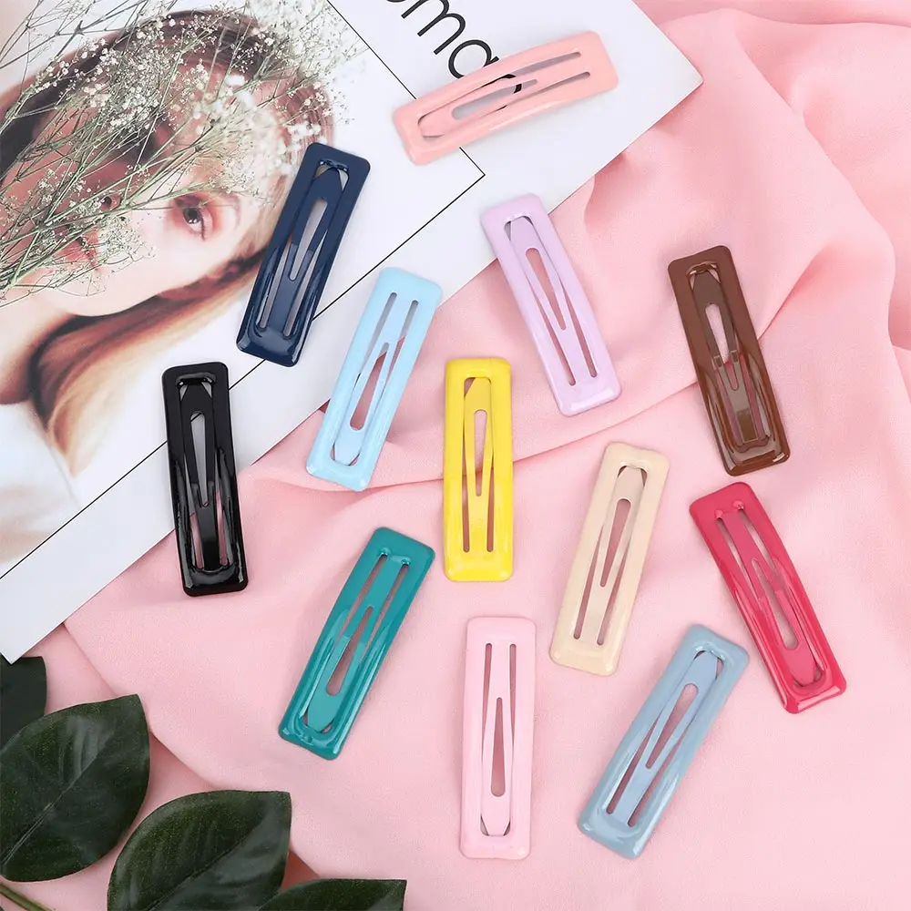 New Girls Cute Glitter Hairpins Snap Barrette Candy Color Cartoon Side Clip BB Clips Unique Design Simple Hair Accessories