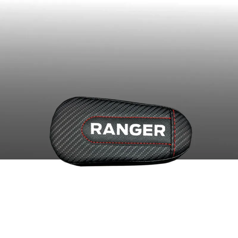 style 1 Для Ford Ranger, 1 шт., углеродное волокно, кожа, авто подушка для ног, наколенник, Автомобильный Дверной рычаг, накладка на руку, автомобильные аксессуары, защита для автомобиля - Название цвета: style 1