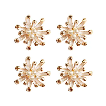 

DIY Hand Made Ornament Accessories 16mm Pearl Bud Flower Heart Stamen Decoration Material Ancient Costume Headdress Alloy Access