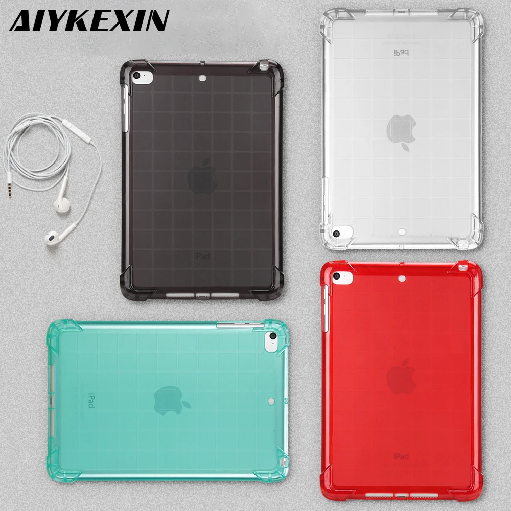 

Cases For New iPad Mini4 Shockproof Soft TPU Silicone Transparent Slim Cover Case for iPad A1538 A1550 Case Mini5