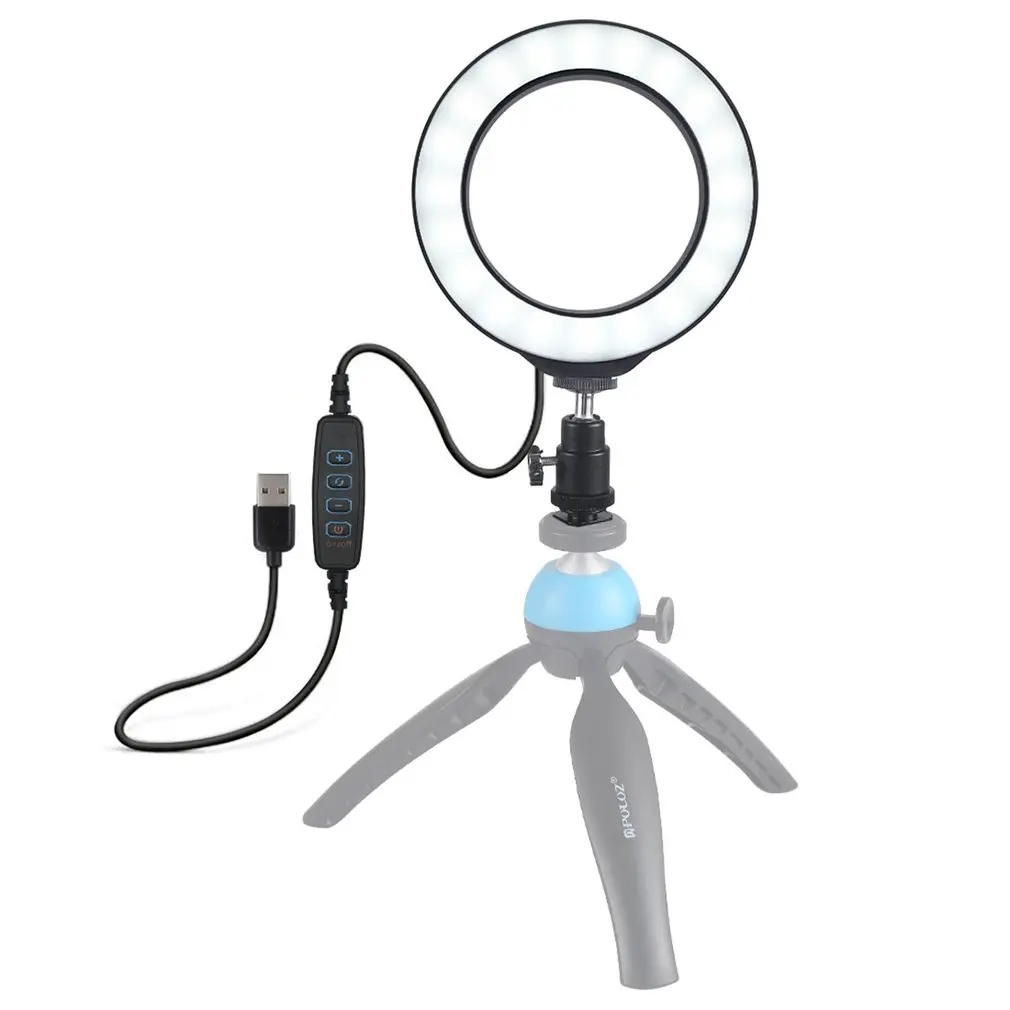 PULUZ hotographia Dimmable светодиодный Sefie кольцевой светильник с usb-разъемом для фотосъемки видео Лампа светодиодный штатив-подставка для макияжа
