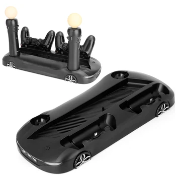 

For Playstation 4 PS4 Vertical Stand Car Shape Fan Cooling Charger Stand USB HUB Console Controller for PS4 Slim For PS Move