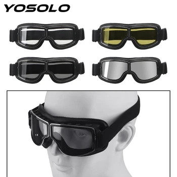 

YOSOLO Motorcycle Goggles Steampunk Helmet Goggles Motorcycle Accessories Motocross Eyewear Mask Windproof Motorbike Glasses