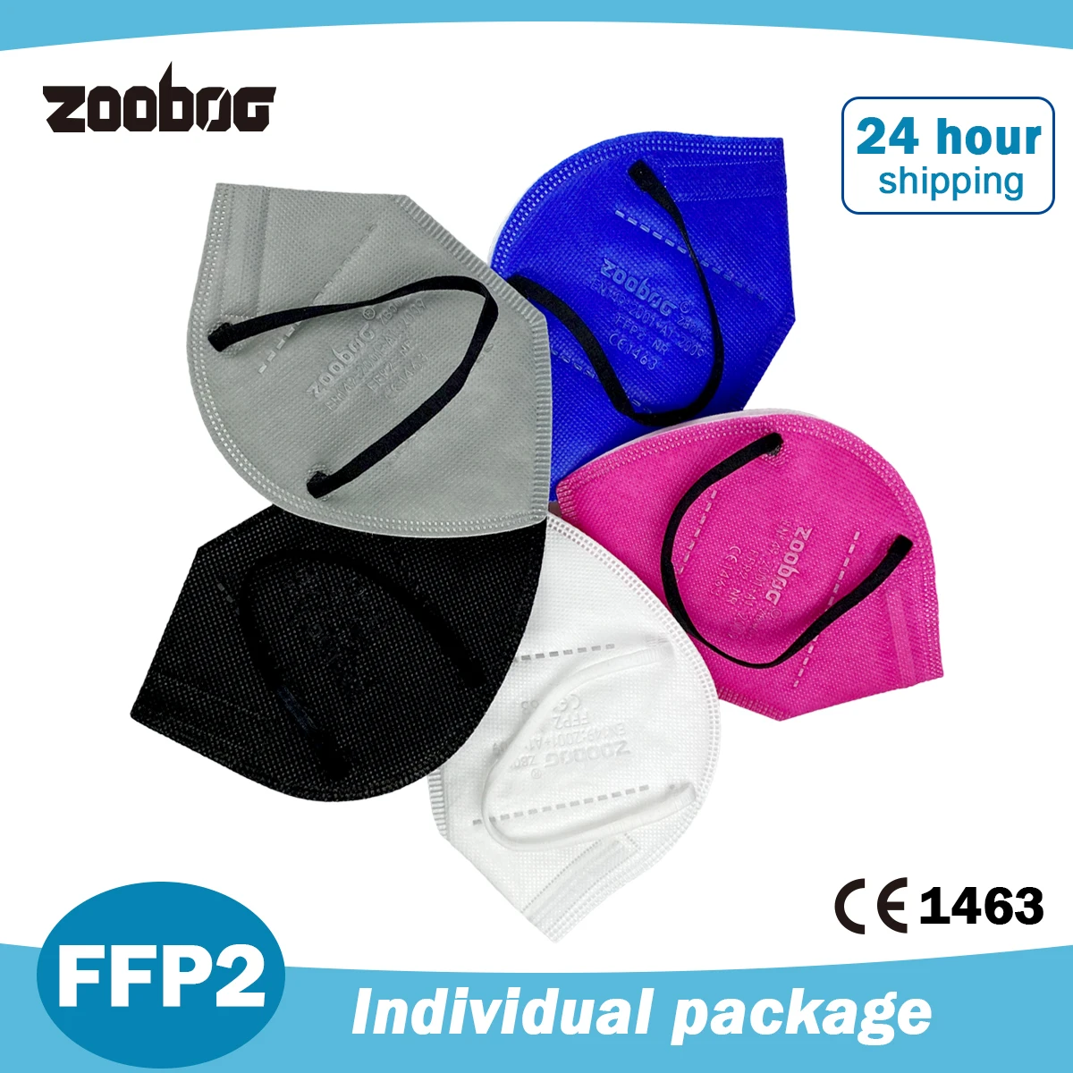 ZOOBOO KN95 Mask CE FFP2 Facial Masks 5 Layers Filter Protective Mouth Face Mask ffp3 Respirator dust mask ​filter face mask