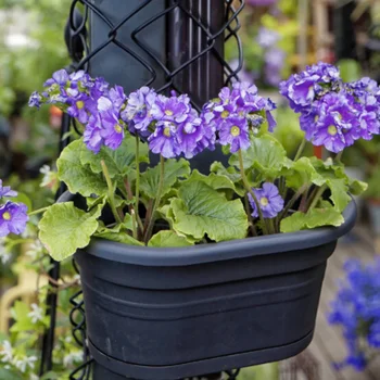 

PP Resin Hanging Plant Flower Pot Flowerpot Basket Planter Wall Mounted Decor