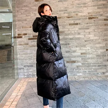 

Korean Loose Black Shiny Down Cotton Jacket Women's Clothing 2020 New Winter Cotton Coats Women Overcoats g16