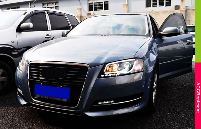 Автомобильный Стайлинг для Audi A3 фары 2008-2012 для Audi A3 Головной фонарь светодиодный DRL Объектив двойной луч H7 HID Xenon bi xenon объектив